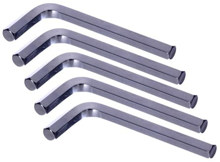 NAJDER Set di 5 chiavi a brugola lunghe con testa sferica da 5 mm, chiavi inglesi, Chiavi esagonali professionali, in acciaio Cr-V, per auto, biciclette, mobili, elettrodomestici, ecc.
