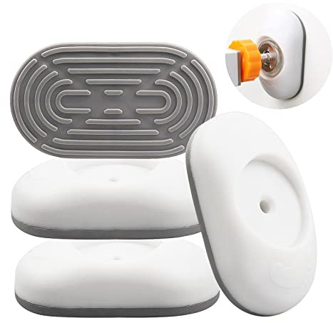 Baby Gate Wall Protector Set,4 Packs Stair Gate Extension Wall Saver,White Safety Wall Guard Protector Pads for Pressure Mounted Gate, Door, Babies & Pets Safety(White)