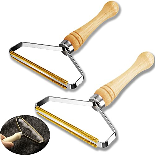 YUDANSI 2Pack Haarentferner Für Tierhaare, Tierhaarentferner Für Hunde Katzen, Fusselroller Für Katzenhaare Hundehaare auf Kleidungsstücken,Bett und Teppich, Wiederverwendbarer Fusselrolle Tierhaare