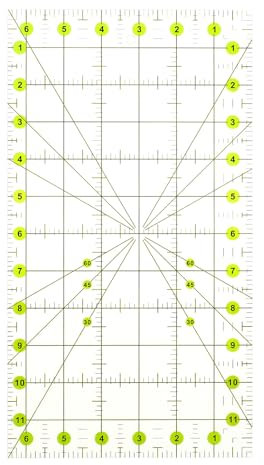 ZEYIYER Quilting Rulers, Sewing Ruler 12 X 6.5 Inches Acrylic Quilters Ruler Templates Fabric Cutting Rulers for Easy Precision Cutting Fabric, Sewing Accessories