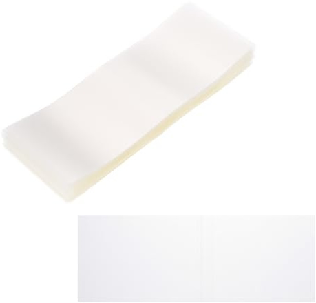 PATIKIL 153x56mm PVC Perforated Shrink Bands, 100Pcs 0.05 mm/2 Mil Thickened Heat Shrink Seal Wrap Fit for 3.5-3.75 Cap Diameter Essential Oil Bottles Jars Cans Tin, Clear