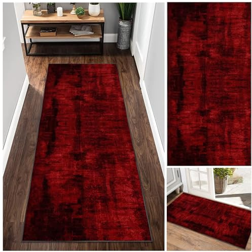 Tehocwiz Teppich Läufer Flur Küche 50 x 140 cm rutschfest Waschbar Bunter Modern, Kücheläufer Teppichläufer Polyester Meterware Anpassbar Teppich für Schlafzimmer, Küche, Wäscherei, Eingang