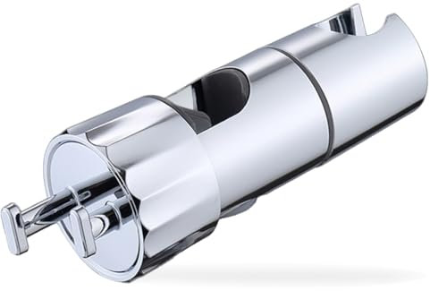 Supporto Universale Doccetta,con 2 Ganci,ABS Supporto Doccia,Supporto per Doccia Regolabile 18-25 mm, Supporto per Getto Girevole a 360 Gradi,Supporto Soffione Doccia