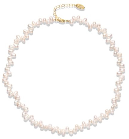 Genuine Freshwater Baroque Pearl Asymmetrical Choker Necklace