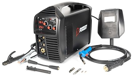 Bimson IGBT DC MMA MIG MAG Inverter Welder 200A – 3-in-1 Multi-Process Gas & Gasless Welder Machine, Portable 230V MIG Welders 240V with Euro Torch – DIY, Workshop & Professional Welding