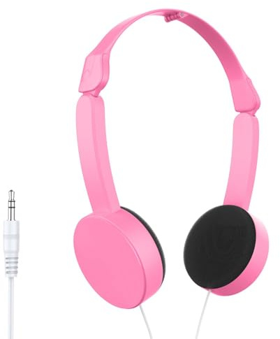 RGYBAO Cuffie sovrauricolari per bambini, connessione da 3,5 mm, pieghevoli e leggere per una facile conservazione, comode da indossare per ragazzi e ragazze