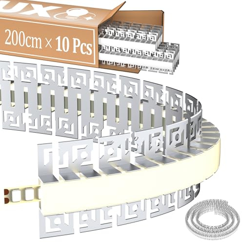 Flexibel LED-profil 2 m × 10 – flexibel aluminiumprofil för gipsskivor, kakelprofil, infälld profil, kanal, tak- och väggskena, flexibel LED-profil i aluminium