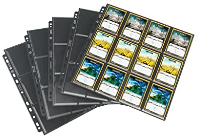 Gamegenic 24-Pocket Sideloading Pages Pack Black (10)