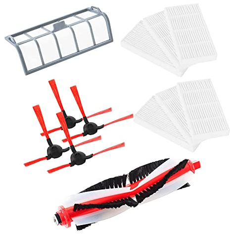 GYing für Vileda VR ONE / VR 302 Roboterstaubsaugerzubehör, Ersatzteile für Roboter (4 x Seitenbürsten, 6 x HEPA-Filter, 1 x Hauptfilter, 1 x Zentralbürste)