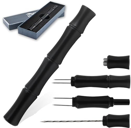 Cigar Punch 4-in-1-Multitool-Set, Zigarren-Ziehverbesserungswerkzeug mit 8 mm Zigarrenlochöffner & Anti-Heißfingern zum einfachen Schneiden von blockierten Zigarren, um die letzte FT Zigarre zu