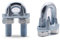 Abrazadera de cuerda de alambre de 3/8 pulgadas, abrazadera de clip de cable de cuerda de alambre resistente, clips de cuerda de alambre chapados en zinc, 4 piezas (M10)