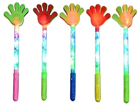Yardwe 5stücke Leuchtende Handklatscher Spielzeug Fünffinger Klatscher Cheerleader Party Zubehör Für Sportveranstaltungen Geburtstag Halloween