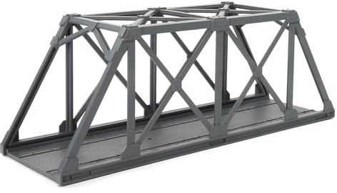 Evemodel 1 piste H0 1:87 modèle pont à colombages kit pour modélisme ferroviaire (gris foncé)