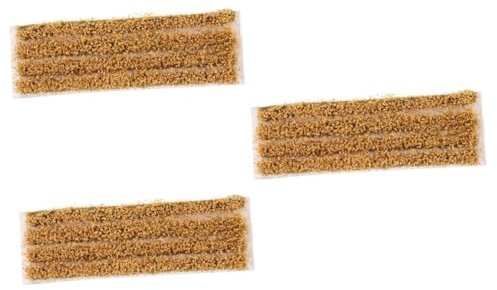 HAPINARY Lot De 3 Modèles De Blé, Herbe Statique, Herbe Miniature, Herbe Artificielle, Plantes De Blé, Fausse Herbe, Décoration, Table De Sable, Touffes d'herbe