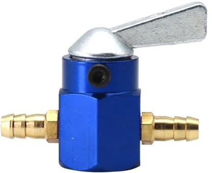 Valvola di intercettazione del rubinetto della benzina, pompa, scarico carburante serbatoio gas da 6 mm per carburatore motocicletta(6mm Blue)