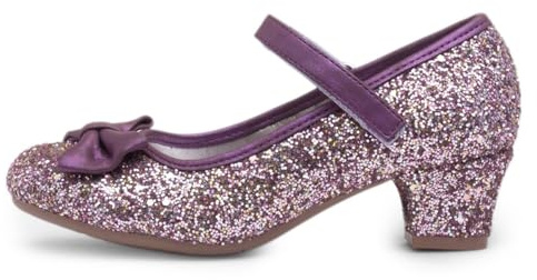 Lilley Sparkle Girls Plum Glitter Heel - Size 11 Child UK - Purple