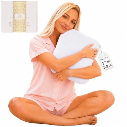 HerComfort Pillows Tyngdkudde för Vuxna 2.7 KG | 30 * 30 CM | Sov Bättre & Känn Dig Lugn | Weighted Body Pillow | Alla Årstider | Kramkudde för Vuxna | Hjälper Fokus