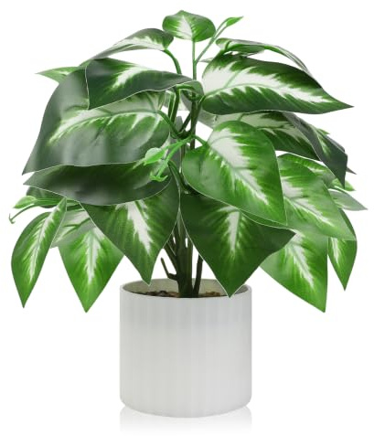 YIYA Planta Artificial de Interior 25cm Plantas Artificiales en Maceta