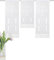 HOME WOHNIDEEN 55715 Alegra 3-teiliger Fensterbehang in Leinenstruktur, Bestickt, 80 x 30 cm (Höhe x Breite), Weiß