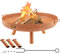 VEVOR Fire Pit Bowl, 30-Inch Deep Round Carbon Steel Fire Bowl, Wood Burning for Outdoor Patios, Backyards & Camping Uses, with A Drain Hole, Portable Handles and A Firewood Stick, Brown