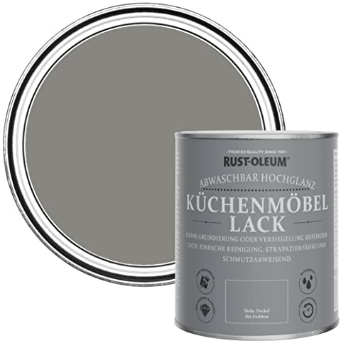 Rust-Oleum Grey Kitchen Cupboard Paint in Gloss Finish - Art School 750ml