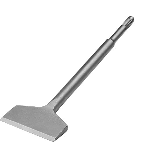 Nucraft SDS-Plus - Cincel para azulejos, 250 mm x 75 mm, cincel raspador doblado de 15° para quitar cerámica y azulejos.