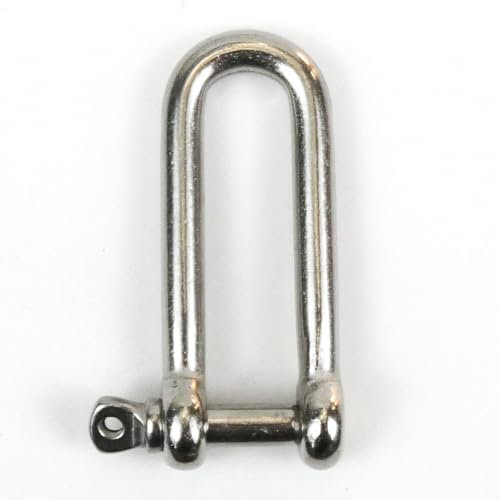 DAUMLINK® Manille ronde longue – Acier inoxydable A4 (AISI 316) | Connecteur robuste | Accastillage marin haute résistance à la corrosion | Lot de 2 – différentes tailles (5 mm)