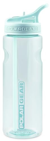 Polar Gear Aqua Grip Wasserflasche – BPA-freie wiederverwendbare Wasserflaschen mit Strohhalm – 650 ml Sport-Trinkflasche perfekt für Fitnessstudio, Radfahren und Arbeit
