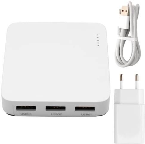 Muuoeou Le Serveur d'impression Filaire Connecte 3 Imprimantes USB en Même Temps et Partage Un Réseau Standard 100 M pour WiFi/BT4.0 Prise UE