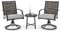 GIANTEX 3er Gartenmöbel Set, Rattan Drehsessel Outdoor mit Couchtisch, Balkonmöbel Set Balkon 2 Personen, Terrassenmöbel Gartenstühle mit Kissen, Gartenlounge Set Gartengarnitur Gartenset Möbel