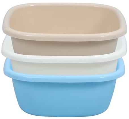 CALLARON 3pcs Reusable Plastic Wash Basin Thickened Kitchen Dish Pans for Efficient Cleaning for Elderly and Pets Durable Drain Pan for Household Use