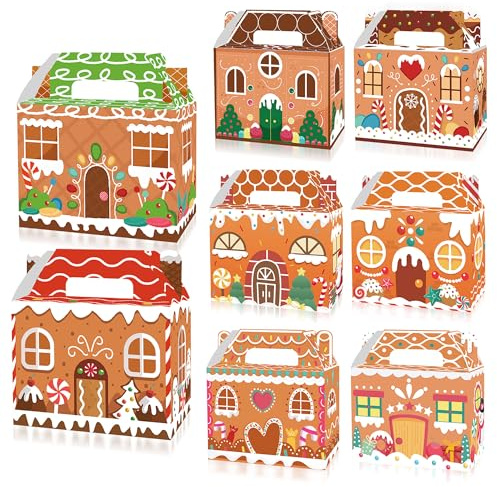 12 zi mini casette panpepato natalizie scatole regalo feste cesti regalo sacchetti regalo per natale e feste invernali
