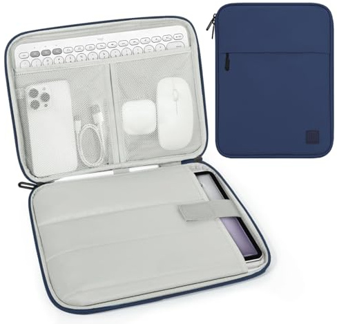 Dadanism 13 Zoll Tablet Tasche Hülle mit Polsterung für iPad Pro M5/M4 13, iPad Air M4/M3 13, iPad Pro 12,9, MacBook Neo/Air 13 2026, Galaxy Tab S10+/S9 FE+/S9+ 12,4, Tab P12 12,7, Denim