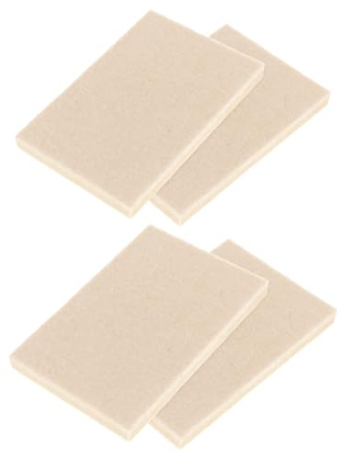 Vaguelly Pellicola Wrapping Auto 4 Pezzi Spatole in Lana Beige per Superfici Curve e Vetro, Strumento Versatile e Delicato per Car Wrapping e Home DIY