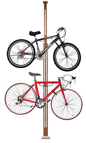 RAD Cycle Woody Bike Stand Bicycle Rack Storage or Display Holds Two Bicycles and is Constructed of Stylish Hard Wood