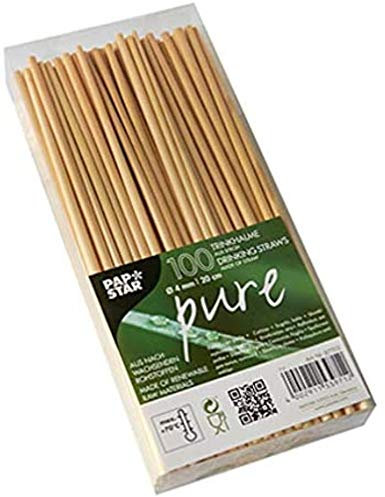 100 Trinkhalme, Stroh pure Ø 4 mm · 20 cm Strohhalme Trinkhalme nachhaltig