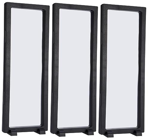 LIFKOME 3stücke Floating Frame Vitrine Für Schmuck Und Münzen Transparentes Display Aus Pe-folie Schwarz Für Ausstellungen Und Sammlungen