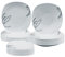 Virsus Servizio di Piatti QUADRATI per 6 Persone 7106, 18 Piatti in Porcellana color Bianco con Righe, Set composto da Piatto Fondo Diam.20,5cm, Piatto Piano Diam.24cm e Piattino Dessert Diam.19cm
