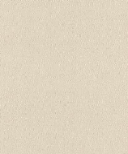 Rasch tapeter 633788 – unik tapet av fleece i krämvitt från kollektionen Color your life – 10,05 m x 0,53 m (L x B):