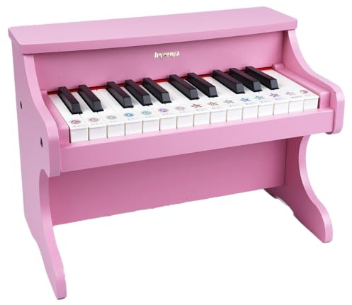 Tastiera per pianoforte per bambini, 25 tasti, pianoforte digitale per bambini, mini strumento di apprendimento musicale, pianoforte in legno per bambini e bambine