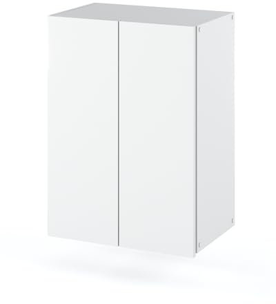 MRBLS_HOME Badezimmerschrank Weiß Matt – 40 x 60 x 25 cm (B/H/T) Hängeschrank Für Badezimmer, Wandmontage, 2 Regalebenen