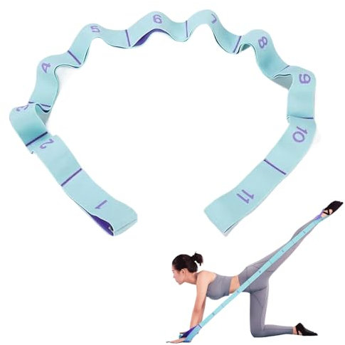 Yoga Band,Yoga Gurt,Yoga Strap,Yogaband,Dehnband,Stretching Band,Yoga Stretching Strap,Yoga Stretch Gurt,Geeignet Für Pilates, Tanz, Gymnastik, Effektives Dehnung (11 Schleifen)