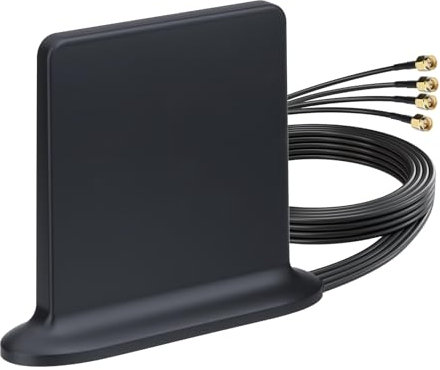 Bingfu Antenne 5G 4G LTE Large Bande 10 dBi Mâle SMA, Support Magnétique Omnidirectionnel Câble 3 m pour Routeur CPE, Hotspot, Passerelle, Caméra et Périphériques IoT