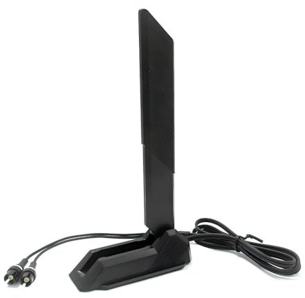 Gintai WiFi 7 Antena para ASUS ROG Crosshair X870E/STRIX B850 B860 X870 Z790 Z890 Maximus Z890 Z790 WLAN Amplifiers WiFi 7 Tarjeta Gaming Tri-Bande 12dBi Bluetooth 5.4, Base Magnética (Negro)
