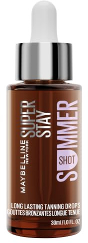 Maybelline New York Gouttes Bronzantes Summer Shot - Hâle Modulable - Résultat Naturel & Uniforme - Tenue jusqu’à 72H - Sans Traces ni Effet Orangé - Formule Légère - 30 ml