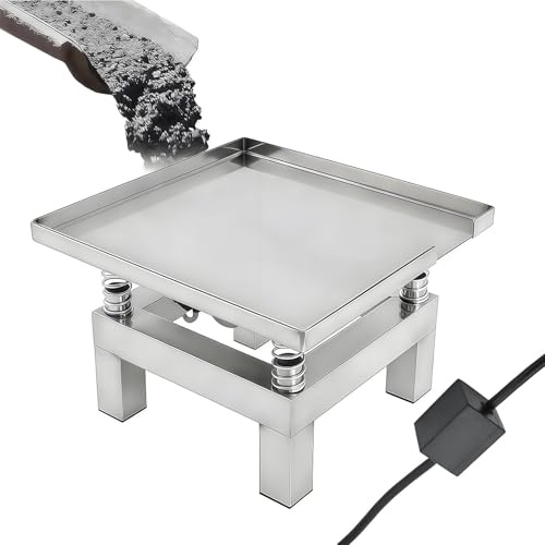 HuanSebesity Stainless Steel Vibration Platform,Concrete Vibration Table,Mini Vibration Table 35 * 35cm, 3000rpm Vibration Test Stand,For Remove Bubbles,Shake the Precipitate 50x50cm