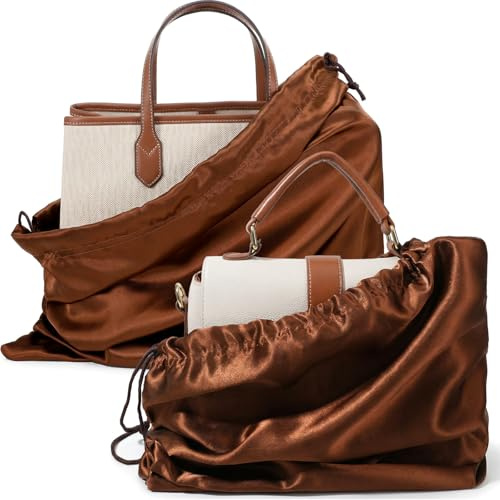 2PCS Dust Bags for Handbags, Dust Proof Drawstring Closure Storage Protector Bag Multi-Purpose Purse Handbag Travel Organizer Shoe Travel Package for Handbag Boots Purses (19x24in & 16x19in)