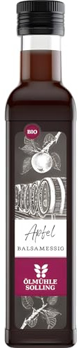 ÖLMÜHLE SOLLING - BIO Apfel Balsamessig | Bio Apfel Balsamessig aus 100 % kontrolliert biologischer & traditioneller Erzeugung | Apfelessig mit lieblich-milder Säure | Inhalt: 250 ml