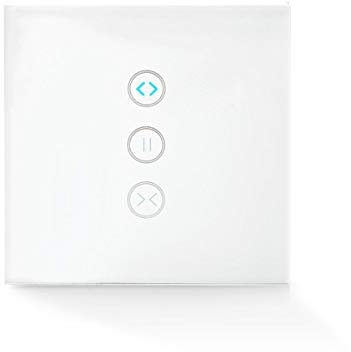 NEDIS SmartLife - WLAN Wandschalter - Sonnenschirm/Verschluss/Vorhang - Wandhalterung - Integriert SmartLife App - Kompatibel mit Amazon Alexa & Google Home, Weiß