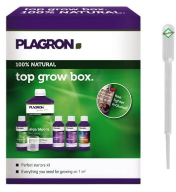 Kit d'engrais Plagron Bio Starterbox Big - Cultiver en intérieur avec de l'engrais biologique NPK Piment liquide de légumes biologiques Bonsaïs Tomates Palmiers